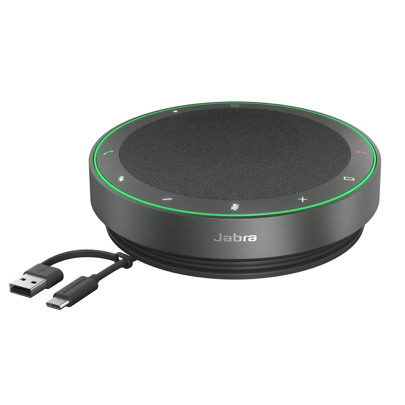 Photo 1 of Jabra Speak2 75 Wireless Bluetooth Speakerphone - 4 Noise-Cancelling Mics, Full-Range 65mm Portable Speaker and Super-Wideband Audio - Certified for Zoom and Google Meet - Dark Grey