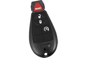 A ABSOPRO Replacement Keyless Entry Remote Car Key Fob GQ4-53T 433Mhz for Jeep Cherokee 2014-2023 4 Buttons with Door Key NO.