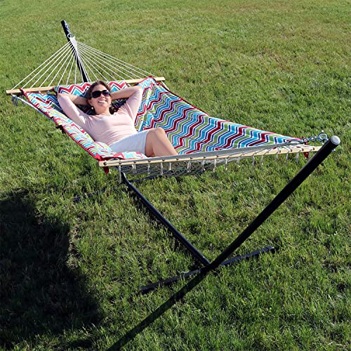 Sunnydaze Rope Hammock with Stand Combo 275Pound Capacity Includes