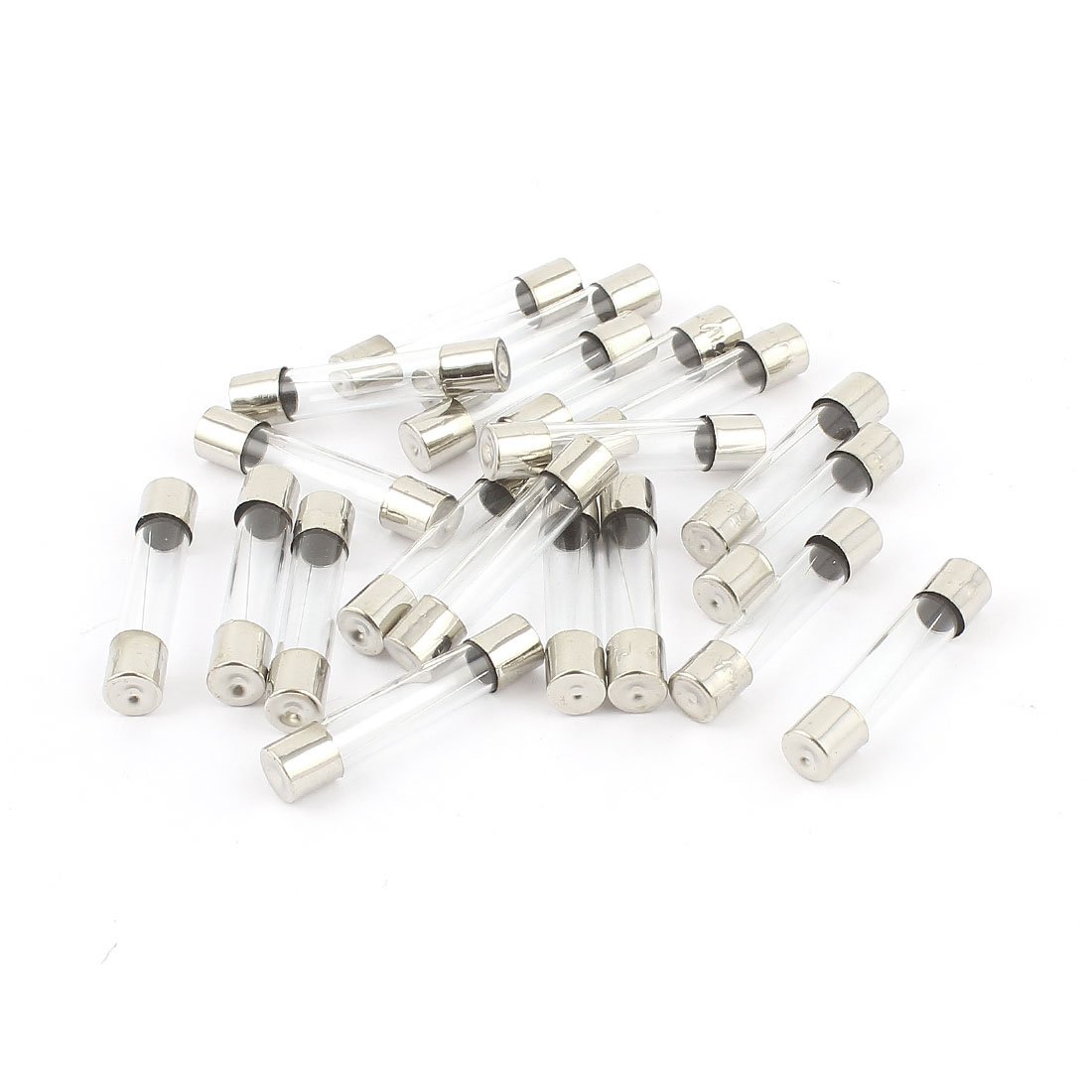sourcingmap 20pcs 6x30mm Quick Blow Low Breaking Capacity Glass Tube Fuse 4A 250V