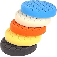 7 inch Polishing Pads, 5 Piece 7" Car Buffing Sponge Kit Compound Auto Car Foam Polisher Pads for Car and Boat Compound Polis