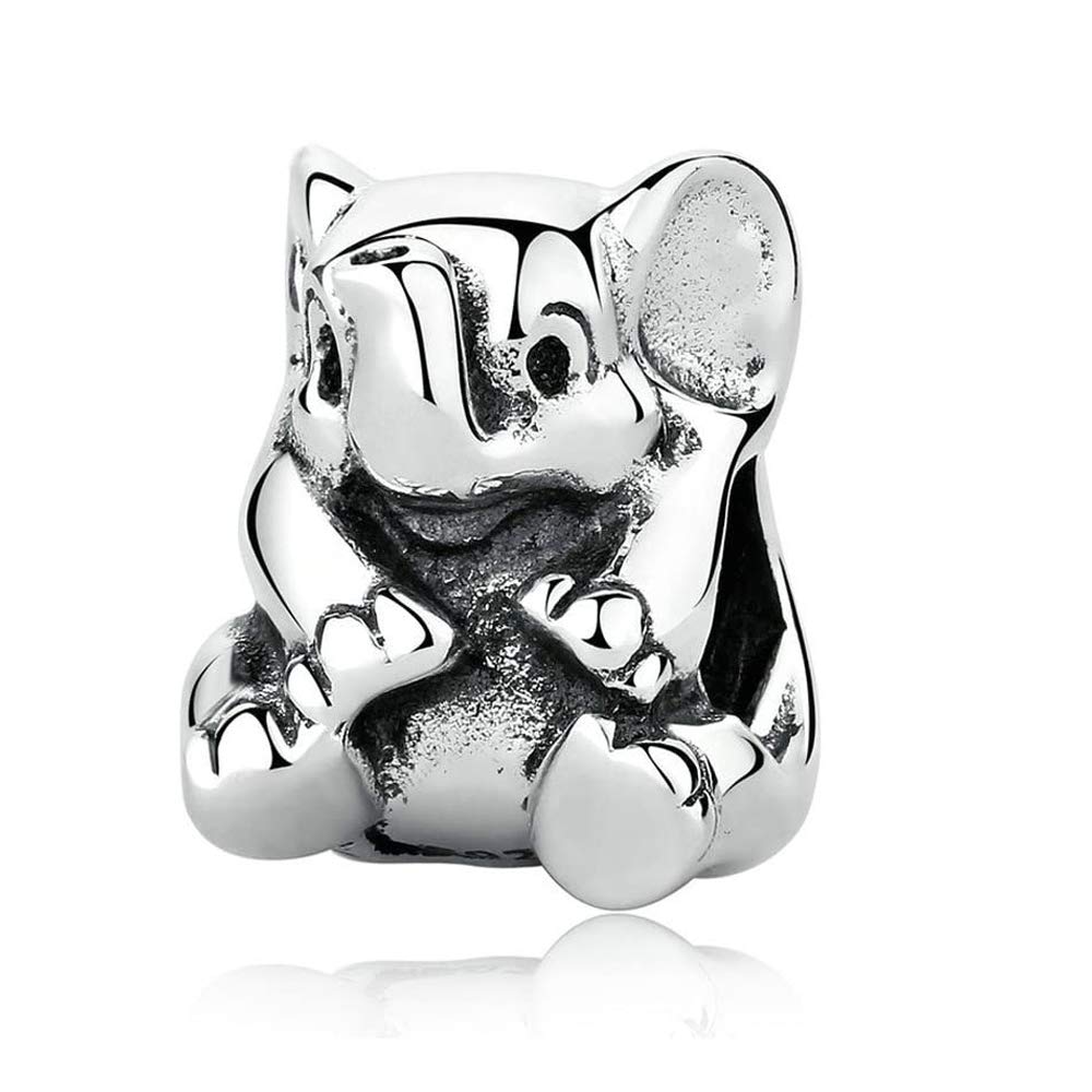 PANDOCCI 2016 Summer Lucky Elephant Animal Beads Original 925 Sterling Silver DIY Fits for Pandora Charms Bracelets Beads for Jewelry Making
