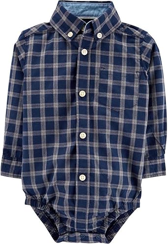 baby boy navy button down shirt