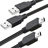 SCOVEE PS3 Controller Charger Cord, 2 Pack 10ft PS3 Charger Cable for Sony PlayStation 3 Controller DualShock 3 PS Slim PS Move Wireless Game Remote,Long Mini USB Cable Charging Data Wire