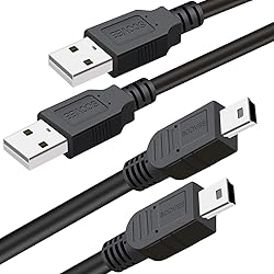 SCOVEE PS3 Controller Cord, 【2 Pack 10ft】 PS3