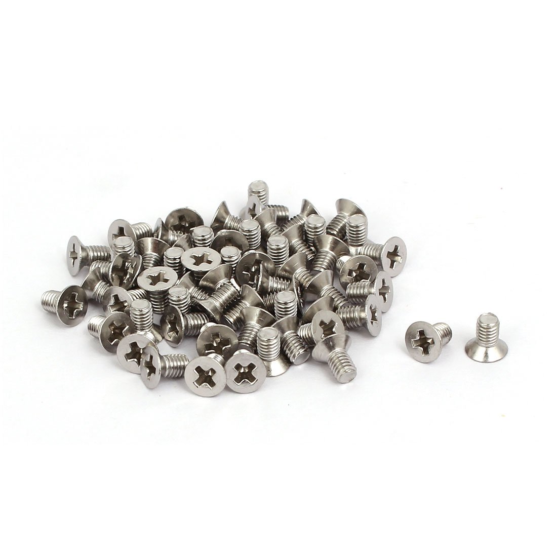 Sourcingmap M3x5mm 316 Stainless Steel Phillips Socket Flat Head Machine Screws 60pcs