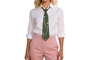 Ties for Women Punk Metal Chain Necktie for Girl and Boy School Uniform Shirt Party Prom Accessory