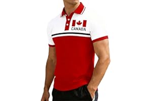 Canada Day Shirt Men Decorations Accessories Shirts Funny Golf Polo Short Sleeve Summer Vintage Maple Leaf Graphic