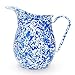 Enamelware Pitcher, 3 quart, Blue/White Splatter