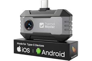 Thermal Master P1 - Thermal Camera for Type-C iPhone & Android, 320x240 Super IR Resolution Infrared Imager w/Spot Tracker, 15x Zoom, 3.6℉ Accuracy, -4℉ to 1112℉ High Temp, Work for Home Inspection