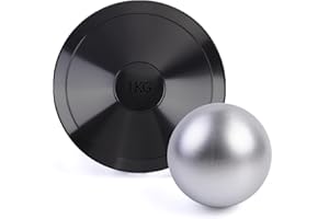 Roadtofree Cast Iron Shot Put 6 Lbs/ 8 Lbs/ 12 Lbs & Rubber Discus Track & Field Starter Kit for School Athletics Training & Competition