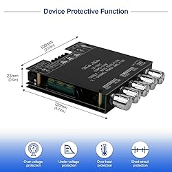 Bluetooth Audio Amplifier Board, ZK-TB21 2.1CH 50W