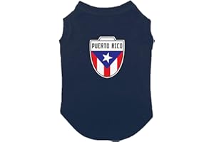 HAASE UNLIMITED Puerto Rico - Country Soccer Crest Dog Shirt (Navy, Medium)