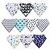 MiiYoung 10-Pack Baby Boys Bandana Drool Bibs for Drooling and Teething