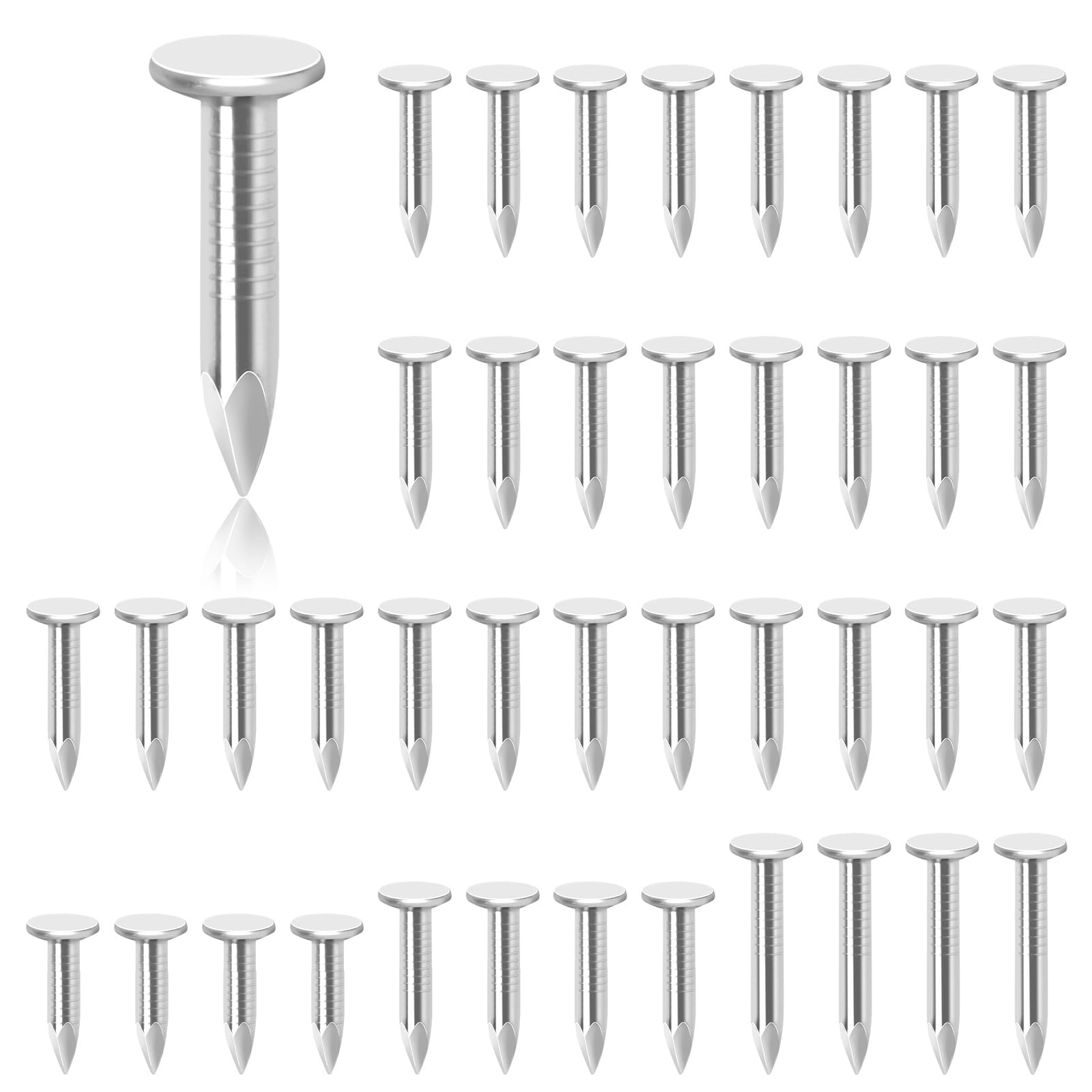 Glarks 300Pcs 1inch Steel Roofing Felt Nails Zinc Plated Roofing Felt Pins Clout Nails Countersunk Head Felt Nails, for Securing Shed Roofs, Roofing Felt Slate Boards, Wood Shed Tiles
