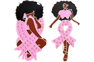 FAERLIIRY Pink Ribbon Pin Breast Cancer Gifts for Women Girls Breast Cancer Awareness Lapel Pins Hope Love Fight Hope Official Ribbon Pins Breast Cancer Brooch