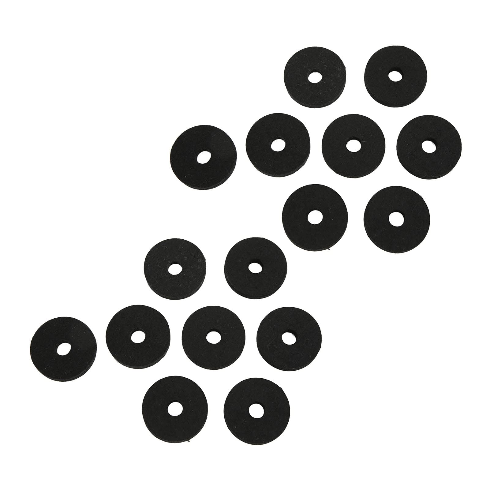 20Pcs/Set Cymbal Replacement Accessories, 4 Pcs Plastic Cymbal Sleeves and 16Pcs Felt Washers for Most Drum Kits(Black) Musical Instrument Accessories