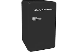 FRIGIDAIRE EFR372-BLACK 3.2 Cu Ft Black Retro Compact Rounded Corner Premium Mini Fridge