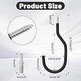 KINGLAKE 8 Pcs Black Bike Hooks Heavy Duty Ceiling Wall Mount Hanger view 2