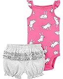 Carter's Baby Girls' 2 Piece Bodysuit Shorts