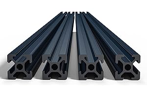 TENEE 4PCS 19.7inch T Slot 2020 Aluminum Extrusion Profile (500mm), European Standard Aluminum Linear Rail–Easy to Use for 3D Printer, CNC DIY, Workbenches, Brackets, Furniture and More