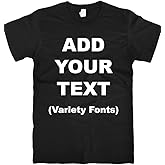 Custom T Shirts Ultra Soft Add Your Text for Men & Women Unisex Cotton T Shirt