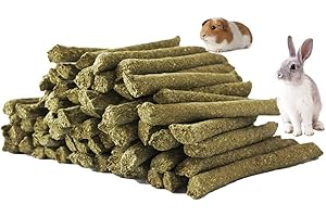 LISSION Timothy Hay Sticks, 50PCS Molar Sticks, Natural Timothy Grass Chew Toys, for Rabbit, Hamster, Bunny, Guinea Pig, Chin