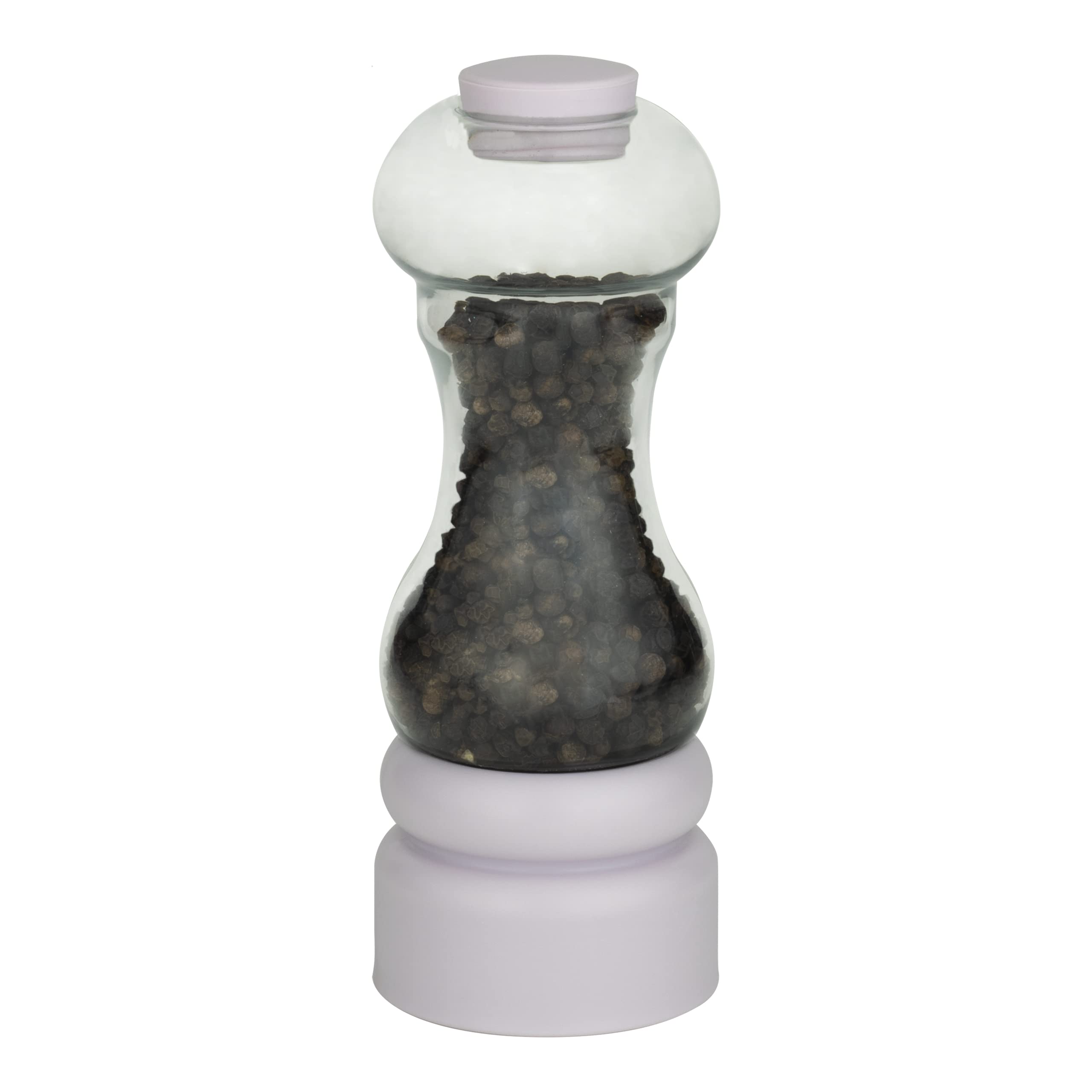 GMill by Grunwerg PET Salt or Pepper Mill with Adjustable Ceramic Grinder, Easy Fill, 16cm, SP-110PU, Lavender
