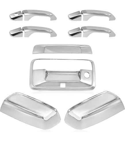 Cubiertas De Manija De Puerta Cromadas Para Chevy Silverado 14-2016 Cabina Doble Sin Paso Cerradura
