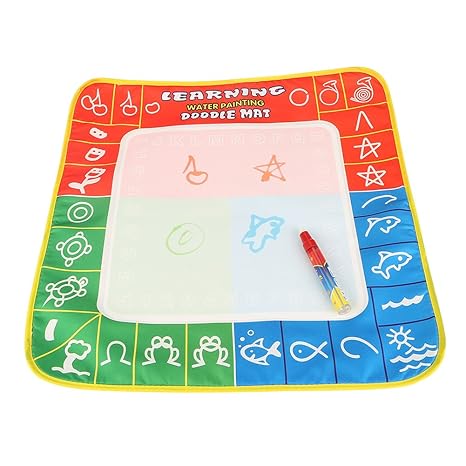 Zerodis Zauber Wasser Malen Doodle Matte Malmatt Aqua Doodle Kinderspielzeug Pädagogisches Spielzeug Geschenk 49'x 49' 4 Farb
