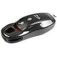 Jaronx Compatible with Porsche Key Fob Cover, Key Cover Compatible with Porsche Cayenne Panamera Macan Cayman 911 Key Fob Cover Key Shell Compatible with Porsche Key Accessories (Agate Gray)