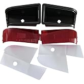 Recmod M116504 M116505 Left &amp; Right Side Tail Light Kit Plastic Lamp Red Lens Assembly for John Deere Lawn and Garden Tractor 415 425 445 455 M116132 M116133 M117275