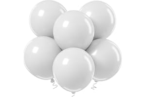 Adoinby 18 Inch Balloons - 35Pcs Large Thick White Latex Balloons for Birthday, Baby Shower, Wedding, Graduation, Themed Party Decorations