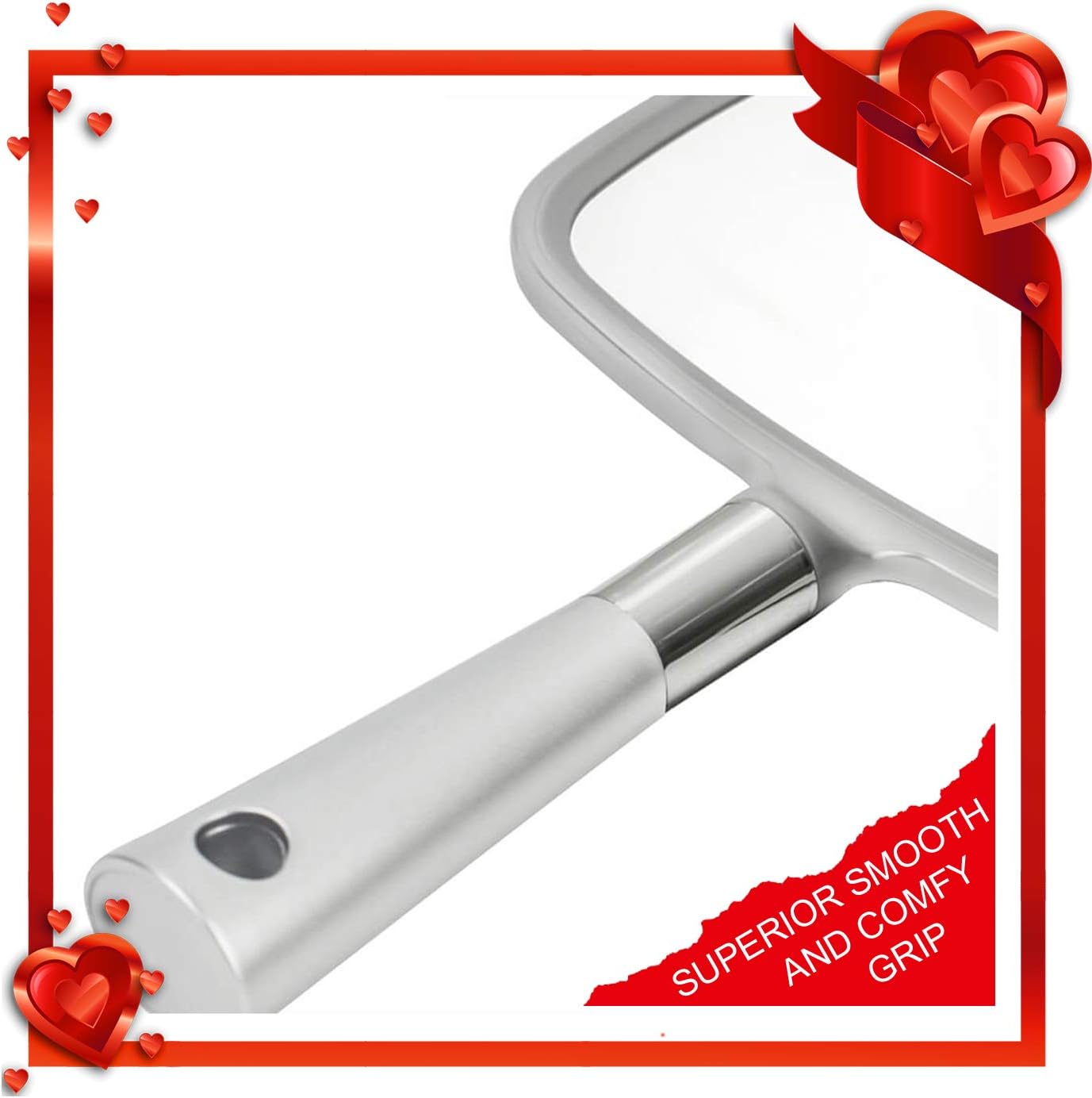 MIRRORVANA Large & Comfy Hand Held Mirror with Handle, Big Handheld Mirror for Barber Shops Hairdressing, Dental Offices - Image 4