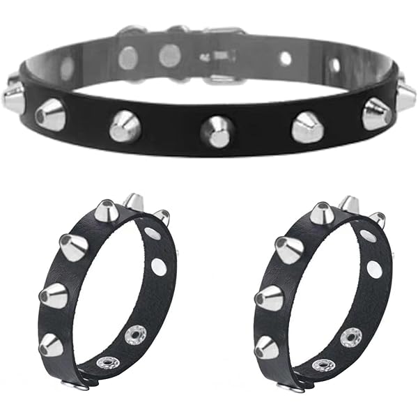 Amazon.com: TISDA 2pcs Vintage Collar Gothic Rivet Leather Spiked