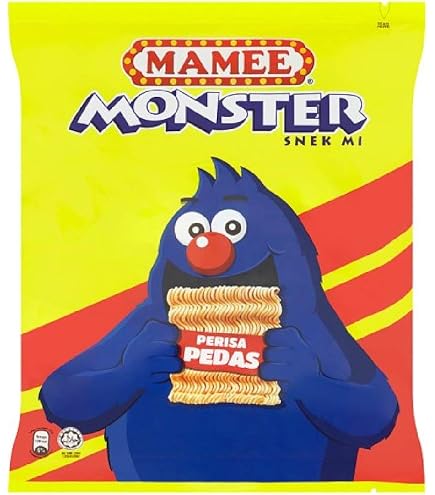 Amazon.com: Mamee Monster Family Pack Snack Noodles 56 Packs x 25g