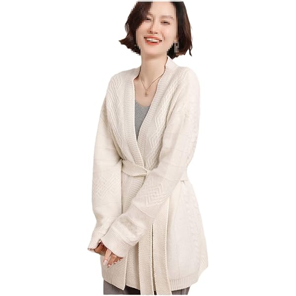 カーディガン katie fluffy long cardigan CHICWISH Women Fuzzy Open Front Waffle Knit Cardigan Long Lantern