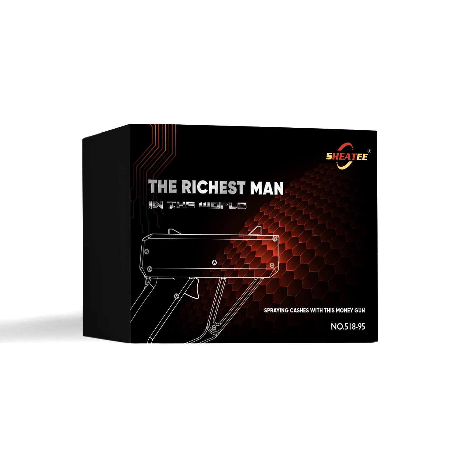 Sheatee The Original Money Gun Shoots The Cash Cannon to Make it rain, A Real Movie Prop Gun,Suitable for Party Games Like Weddings,Birthdays, Christmas, Night Clubs, etc.. - American Brand