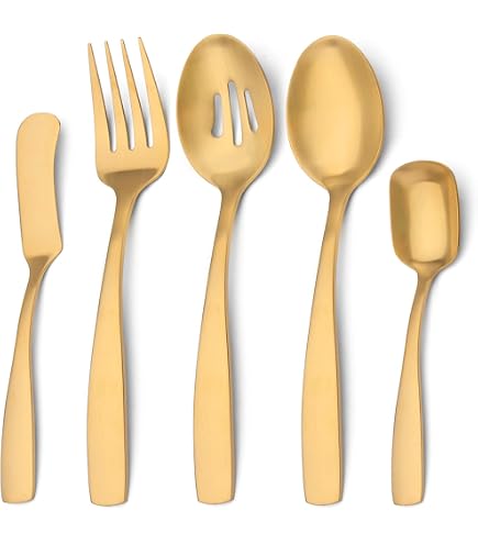 Amazon.com | Matte Gold Silverware Set, Bysta 20-piece Stainless