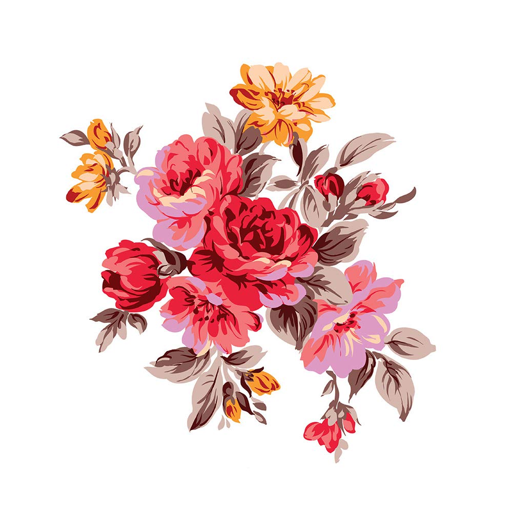 Frosted Cling Screen Translucent Window Glass Film Sticker for Bathroom Living Room 60cm x 58cm - Rose Flower