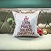 Phantoscope New Merry Christmas Letter Embroidery Series Throw Pillow Cushion Cover
