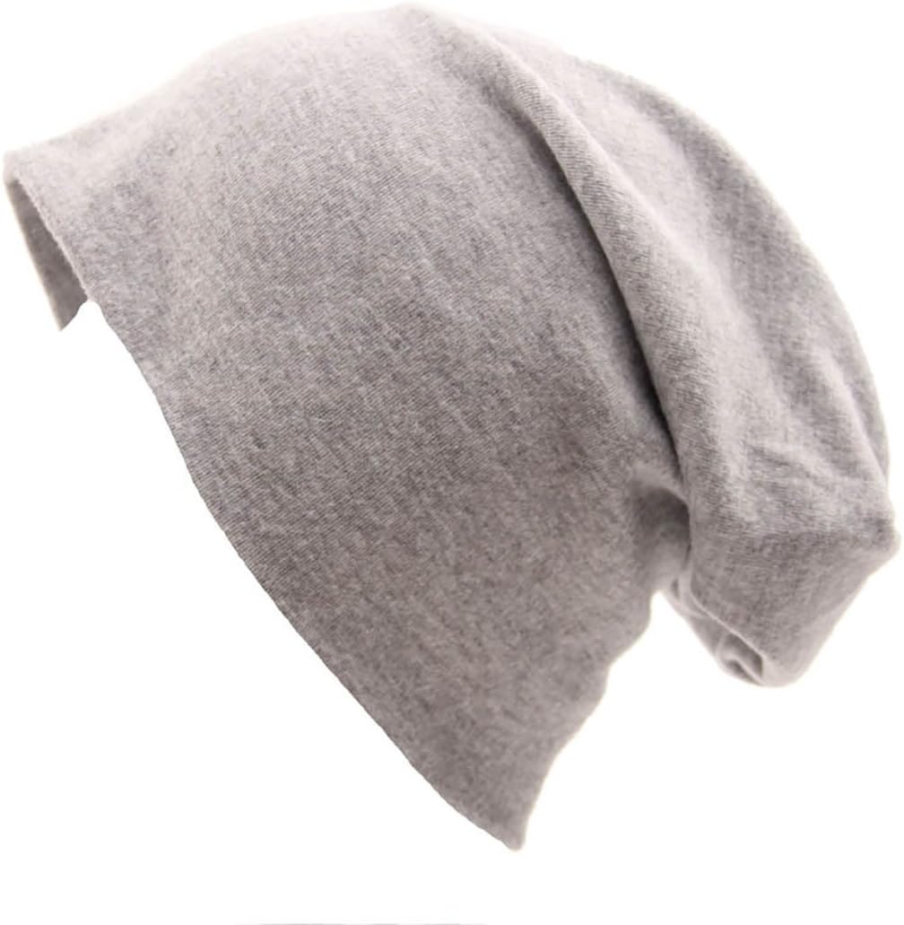 Genfien Men's Slouchy Skull Knitting Baggy Beanie Hat Cap Basic Classic Casual Stretchy Thermal Warm Solid Plain Colour