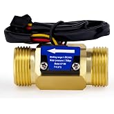 Digiten G3/4"Male Thread Water Flow Hall Sensor Switch Flowmeter Counter 1-30L/min