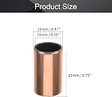 Othmro 10x12x20mm Sleeve Bearing Oilless Bushing Plain Bearing Carbon Steel view 2