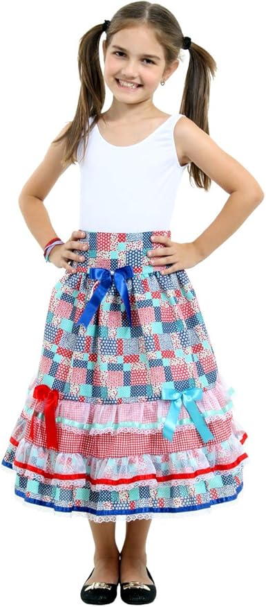 saia longa festa junina infantil