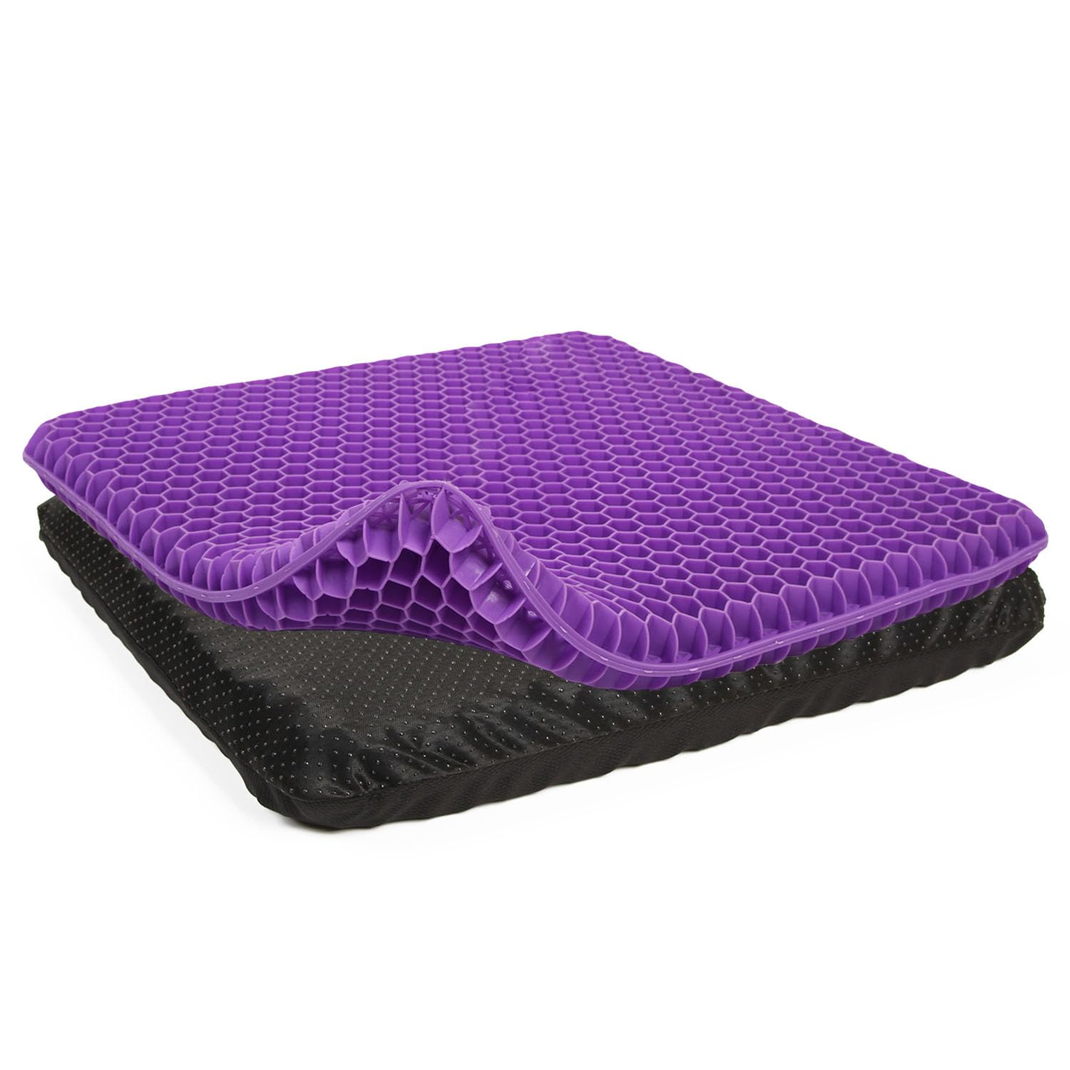 Photo 1 of Purple Gel Seat Cushion, 19.7" Extra Large Double Thick Chair Cushions for Office Chair, Wheelchair, Car Seat, Couch, Stadium Seat Cushion for Tailbone Pain Relief, Cooling & Breathable Seat Cushions