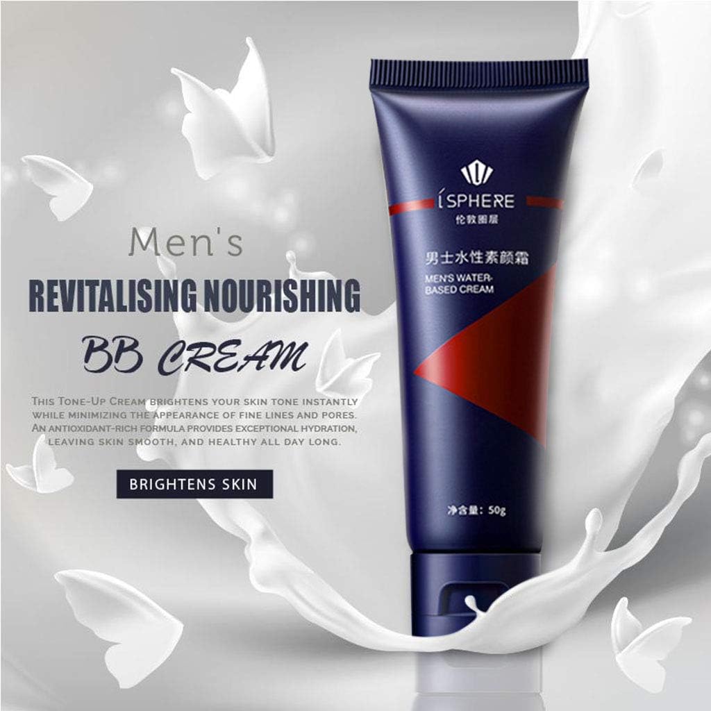 Men's Revitalising Nourishing Advanced Tone Up BB Cream, Enhancer Lazy Concealer Invisible Cream, Brightening Skin, Hiding Pores, Moisturizing and Oil Control - Face Moisturizer Cream for All Skin
