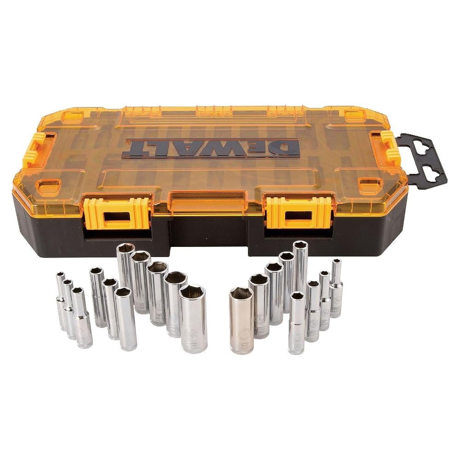 DEWALT DWMT73811 Juego de herramientas Juego de llaves de vaso profundas con accionamiento de 1/4'', 20 piezas