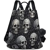 Skull Women Backpack Purse Anti-theft Casual Shoulder Bag Fashion Ladies Bags
