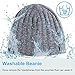 Qshell Washable Bluetooth Beanie Warm Soft Winter Knitted Trendy Short Skully Hat Cap with Wireless Headphone Headset Earphone Speakerphone Mic,Gift for Outdoor Sports Skating Hiking Camping - Gray